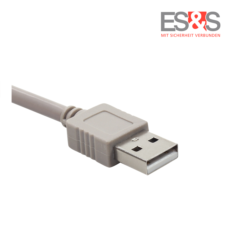 USB 2.0 male Stecker grau